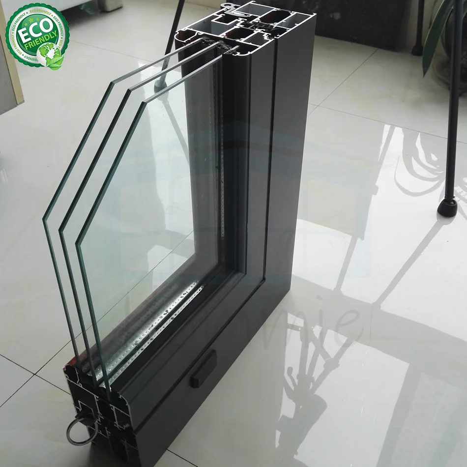 German Standard Triple Glazed Casement Windows Thermal Break Aluminum Window For Villa House