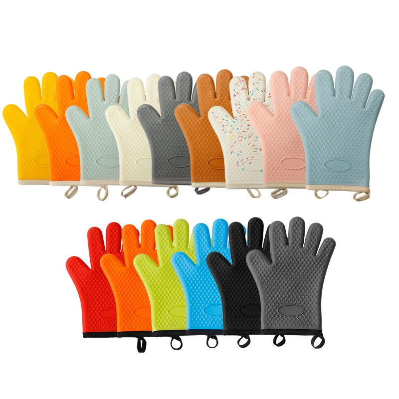 Microwave oven thickened and cotton high temperature waterproof gloves