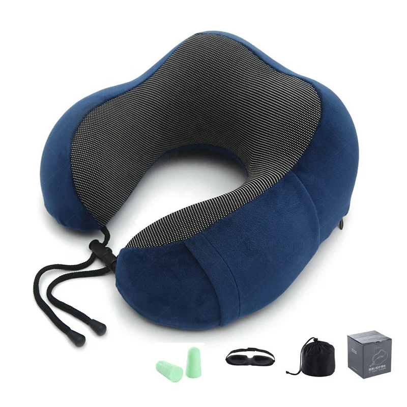 Wholesale Hot Sale Custom Traveling Pillows Neck Pillow Print with Logo Memory Foam Travel 40 Adults SGS Grade a Memory Form