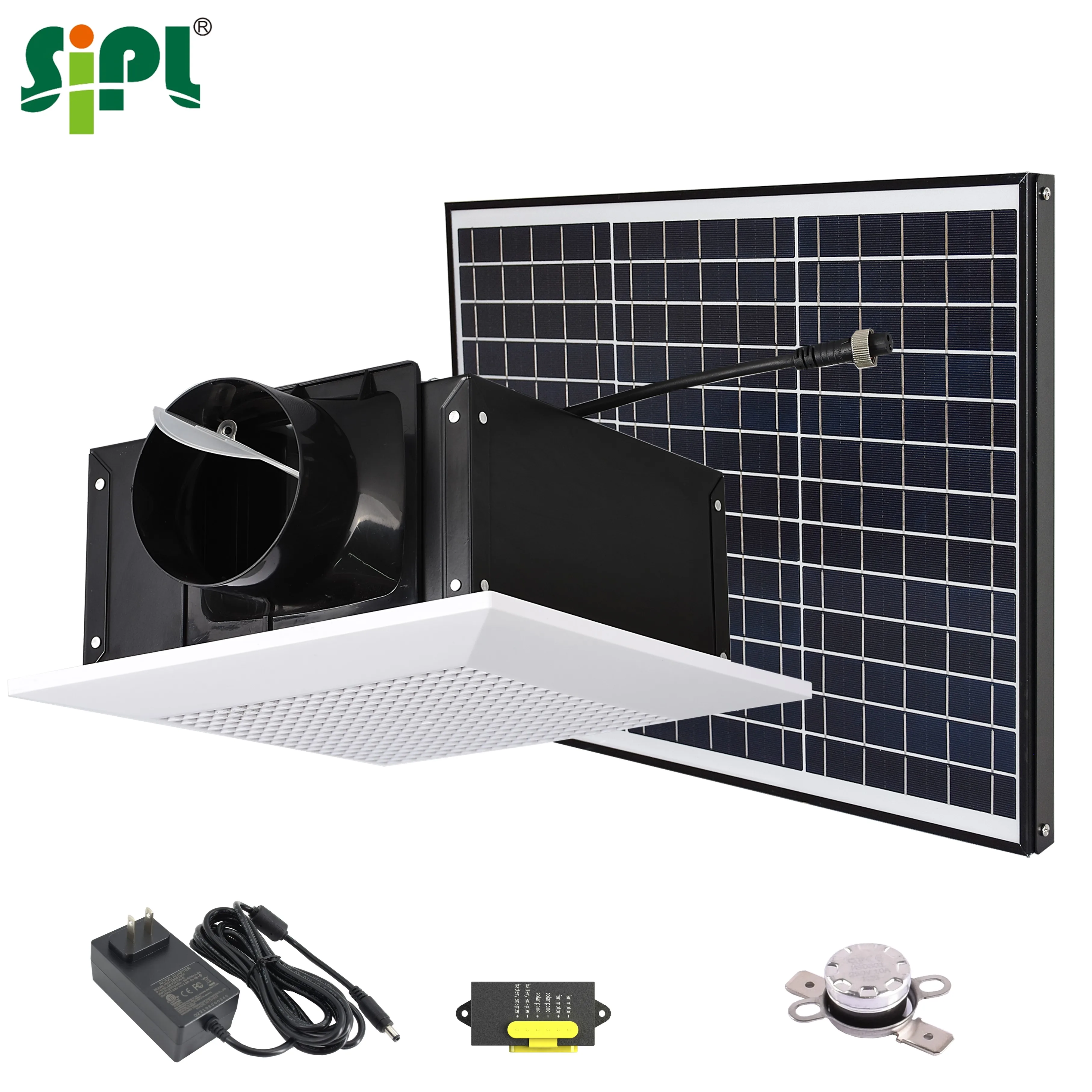 Thermostatic Vent Tools 24Hrs Solar Air Conditioning Ventilation Roof Fan Ceiling Mounted Home Exhaust DC Fan Air Blower Fan