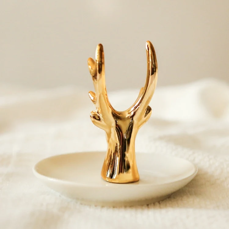 Ring Holder Jewelry Holder for Women Jewelry Dish Engagement Wedding Rings Display Holder Stand Trinket Trays Home Room Decor