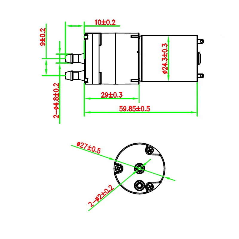 Soap Dispenser Compressor Tiny Diaphragm Pumps Customized Design Suction Tiny Water Pump
