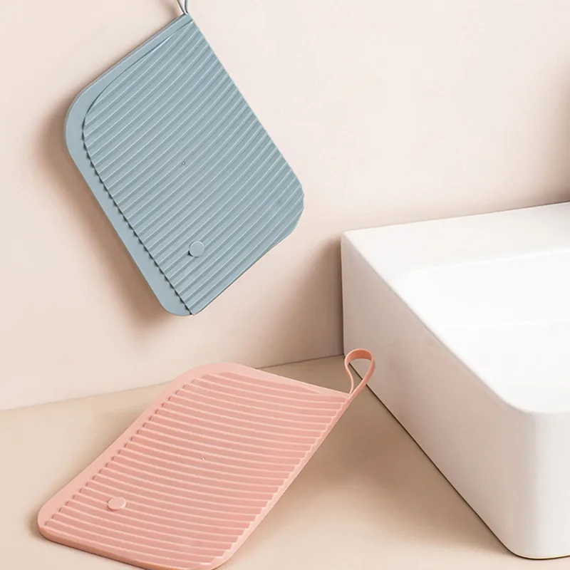 1Pcs Portable Thicken Mini Washboard Anti-slip Laundry Accessories Washing Board Plastic Clothes Cleaning