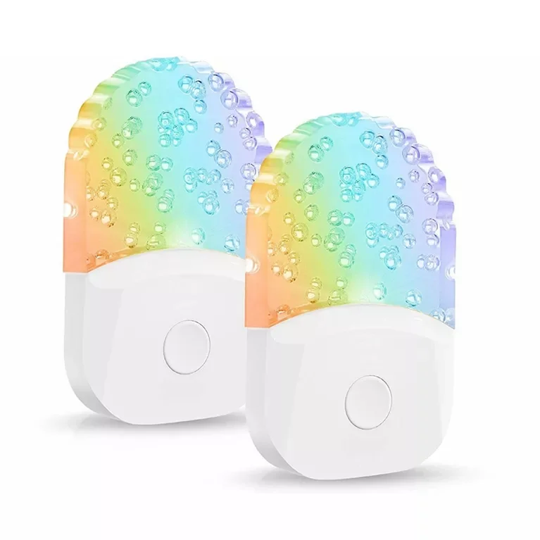 RGB Радужный цвет 3000K 5000K акриловые пузырьки декоративные США Великобритания ЕС штепсельная розетка тип светильник сенсор светодиодный ночник