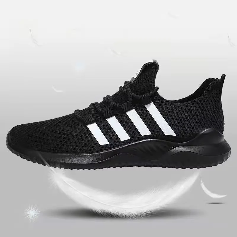 KUNTAI samples available best selling men shoes black white color lightweight running shoes for men