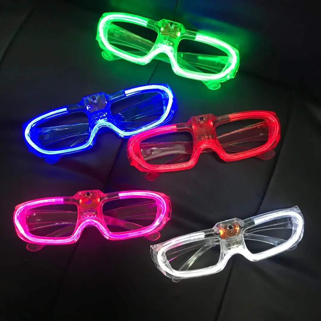 Hot Selling Creative Luminous Louver Glasses LED Luminous Cold Light Glasses Luminous Ball Party Decoration