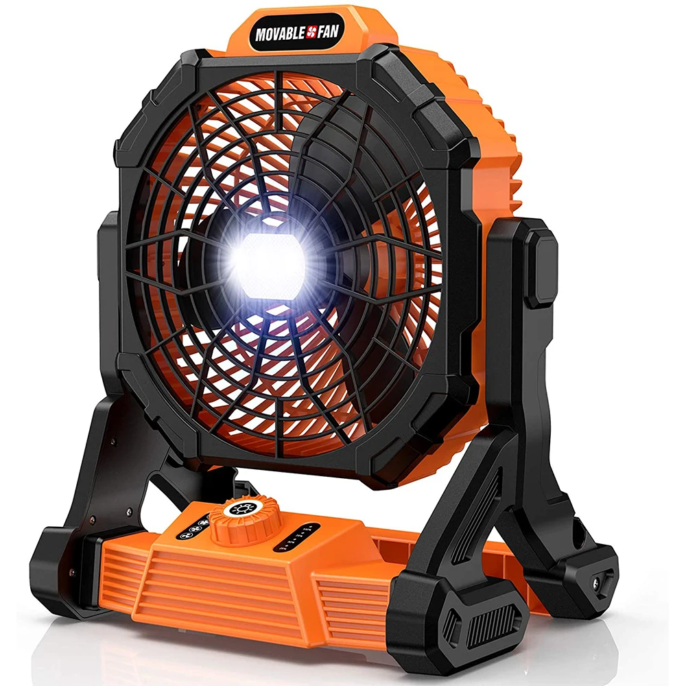 Led Rechargeable Tent Camping Fan Ventilador Grandi A Batter ia Techo Potente Camping Light Fan