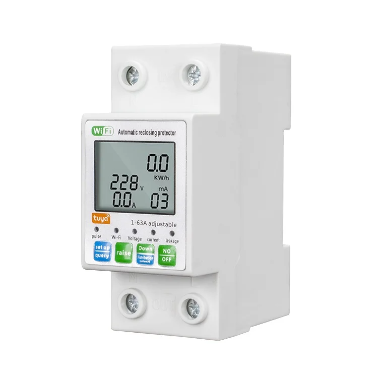 SmartLife WIFI MCB умный электрический счетчик Kwh 63A 110V/220V выключатель мини-защита напряжения Wi-Fi умный выключатель