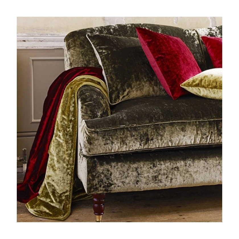 Home Textile 100% polyester home furnishing textiles wholesale velvet 2 layer fabrics for sofa and upholstery