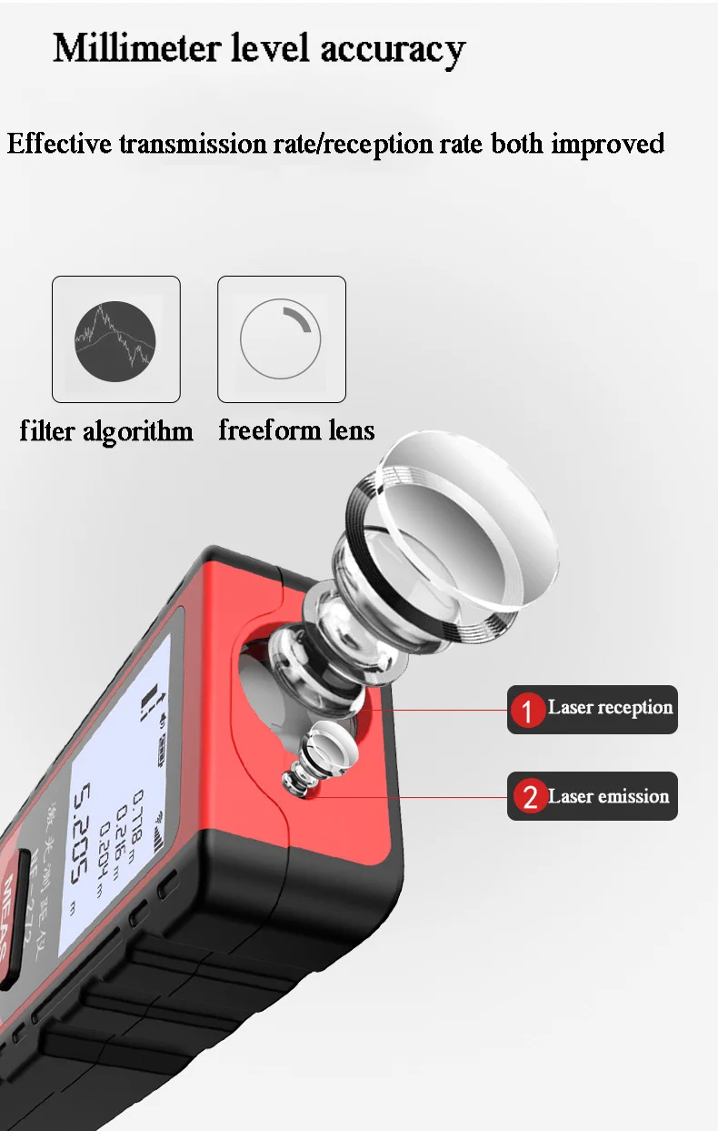 Handheld Classic Laser Measurement Rangefinder Silent Rangefinder Laser