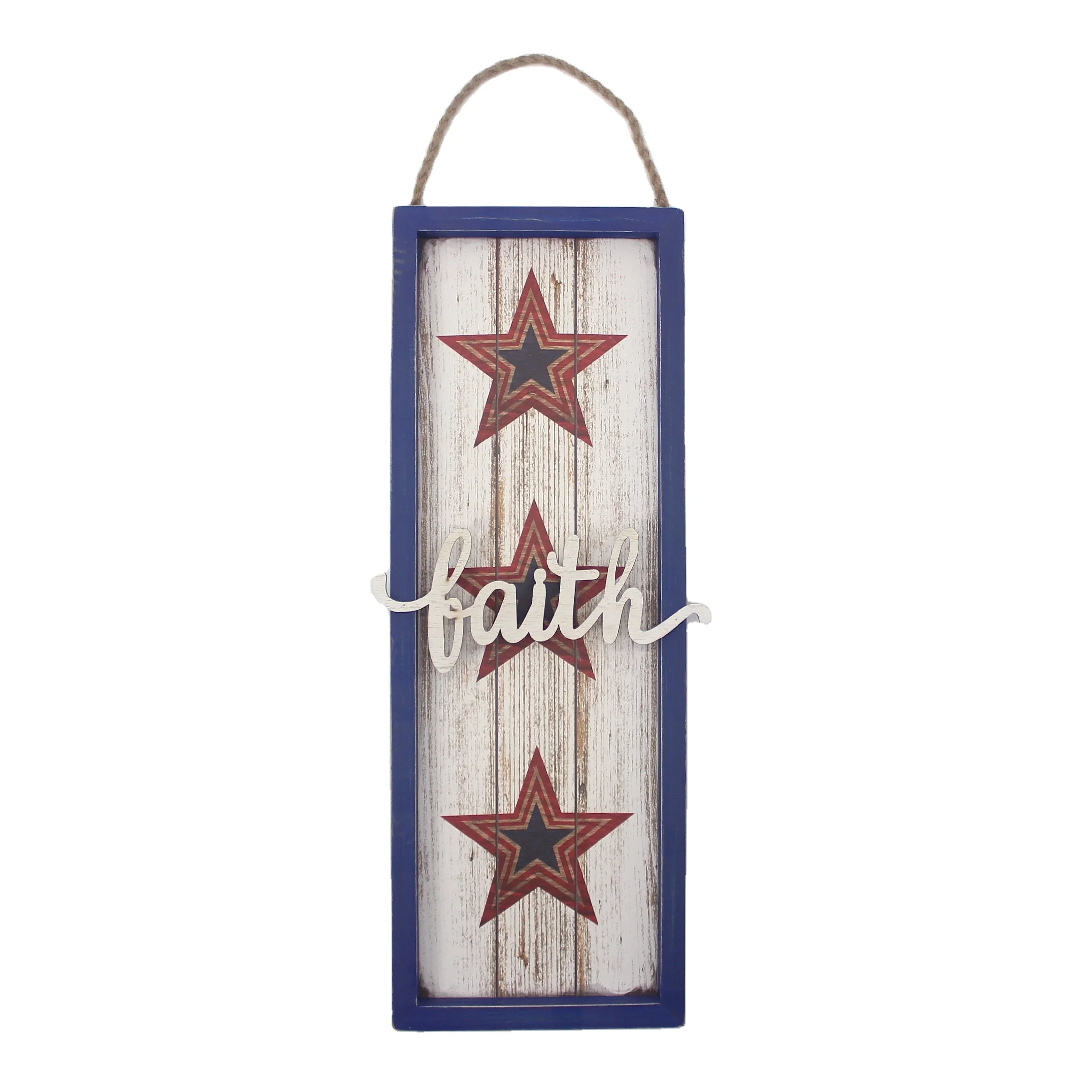 
Stars & Stripes Forever wholesale mdf wall mounted wooden sign wall decor mdf 