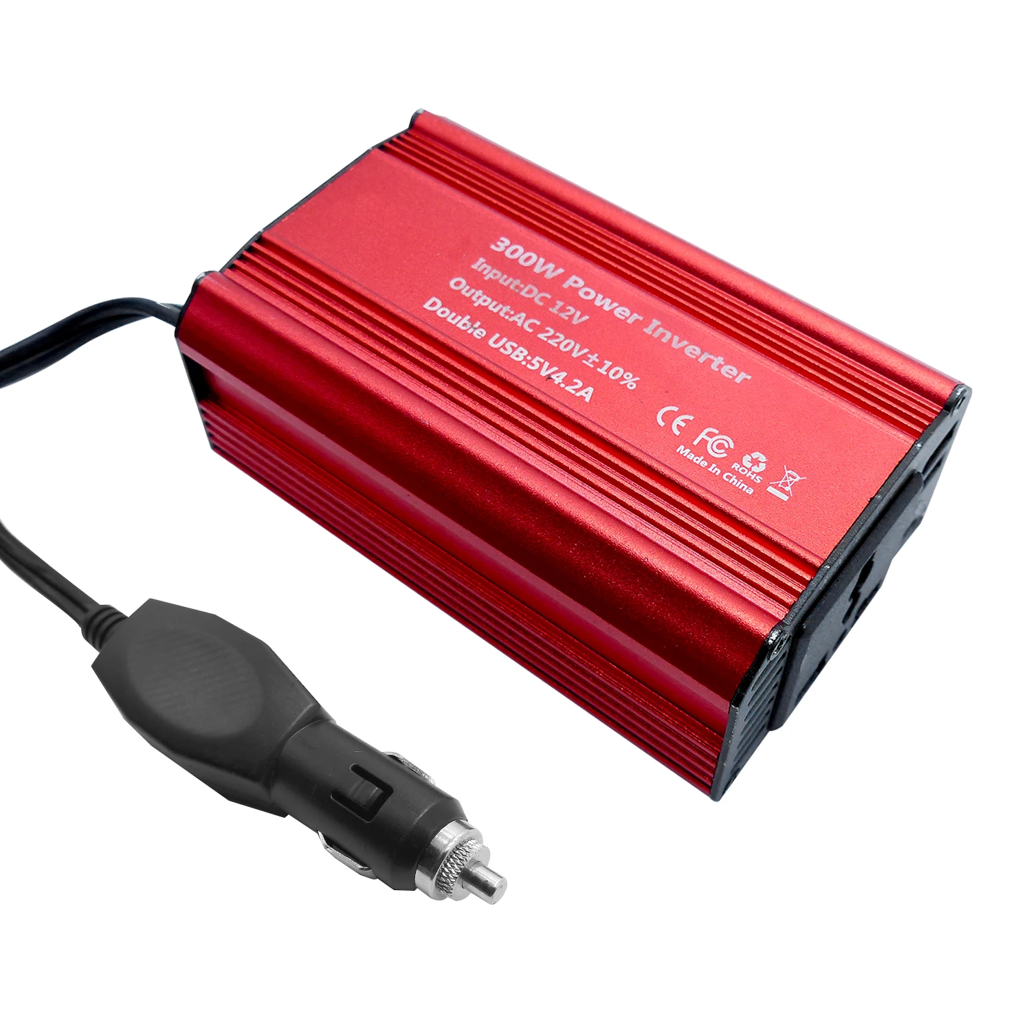 7900-300W(110) 300w Power Inverter Dual Usb  With Red Or Black Outlet Car Outlet Adapter For Road Trip Camping