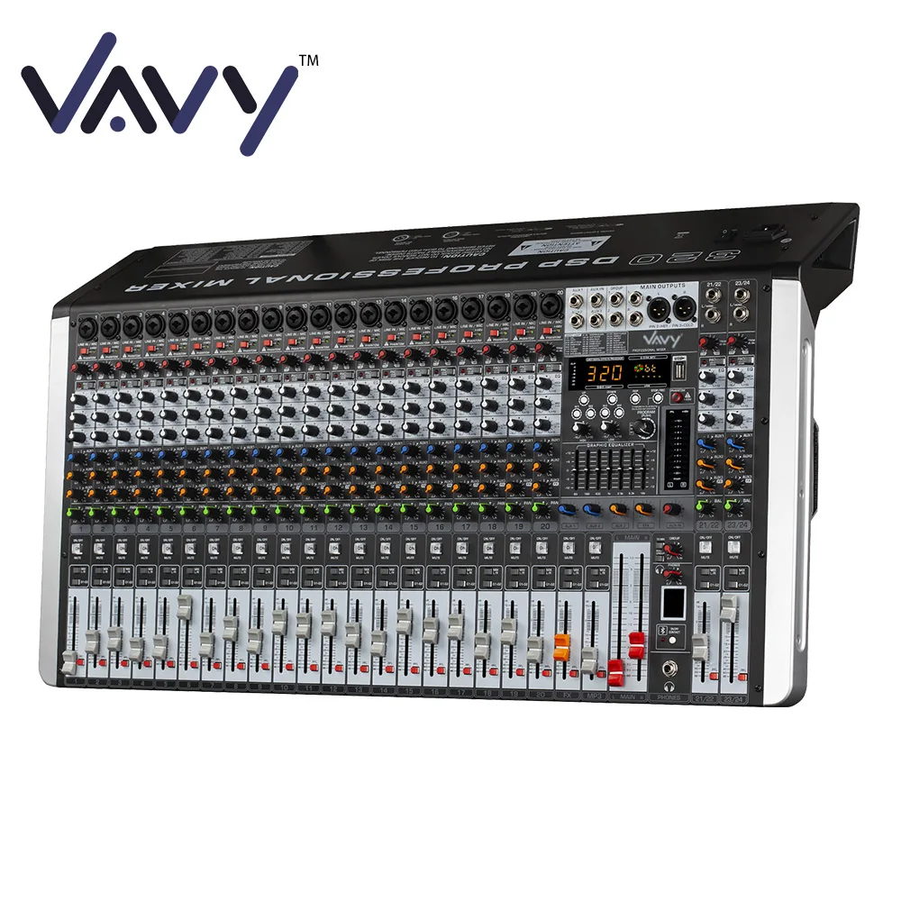 Профессиональные звуковые карты и Микшеры для аудио-видео освещения 24 канала