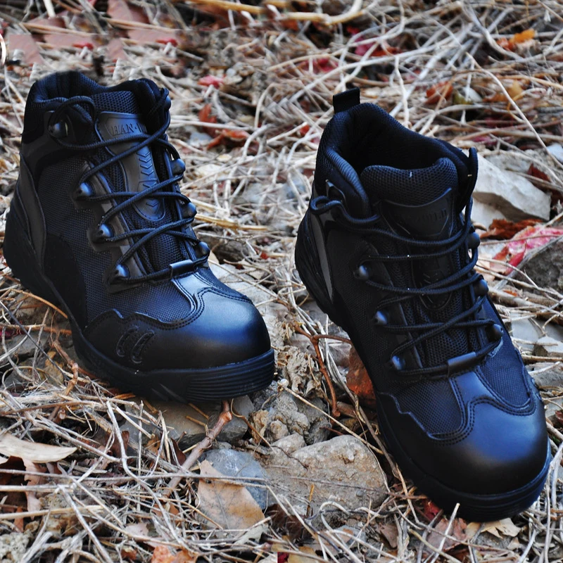 New Waterproof Mountain Climbing Sneakers Hunting Best Men Stylish Outdoor Hiking Shoes Black Military