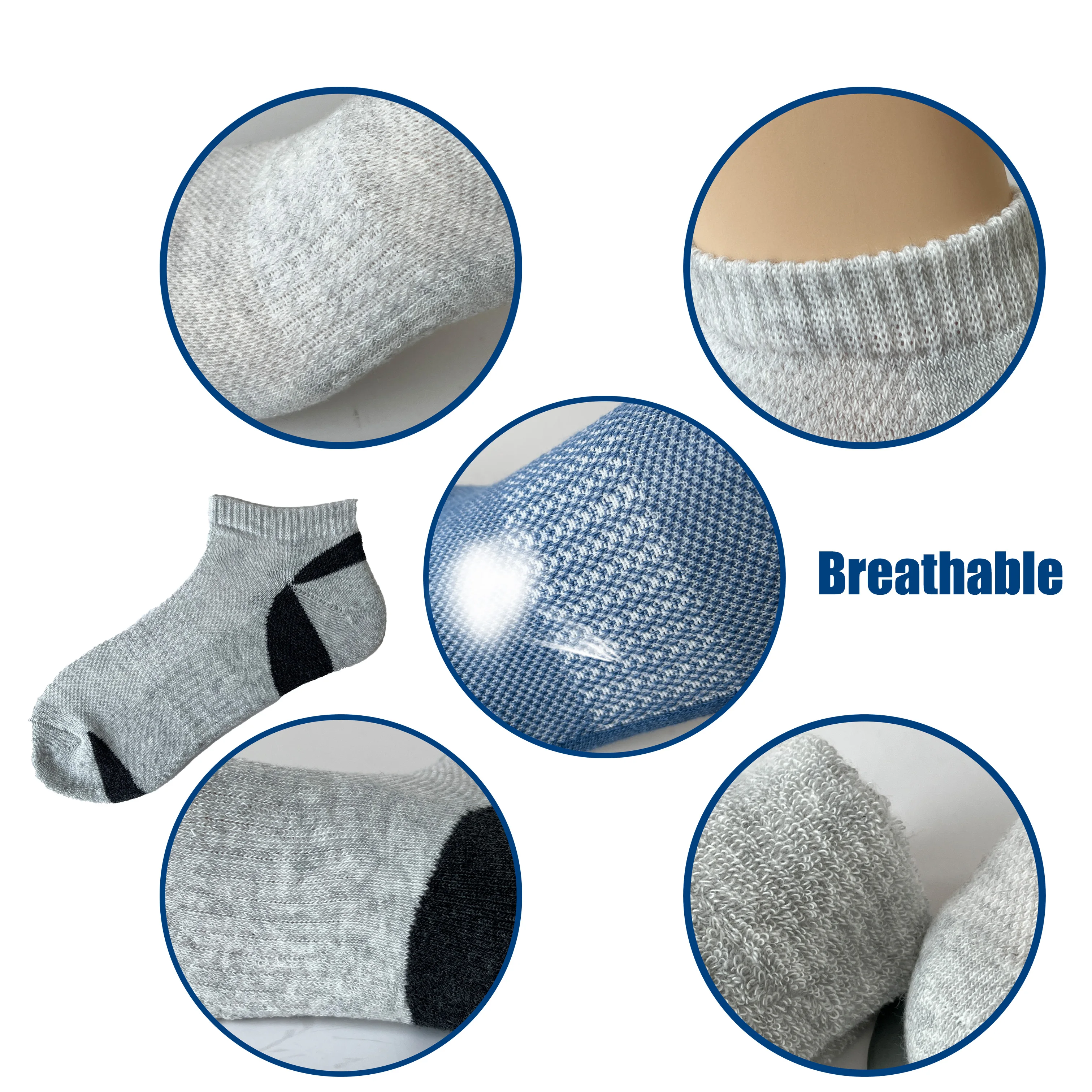 Custom Knitting Socks Polyester  Breathable And Comfortable For Spring And Autumn Season Free Design HY-S-044