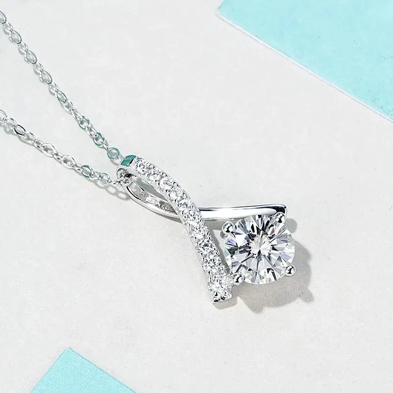 2023 Fine Jewelry I love you Mon Sterling Silver Necklace Adjustable To My Soulmate Zircon Sterling Silver Necklaces For Women