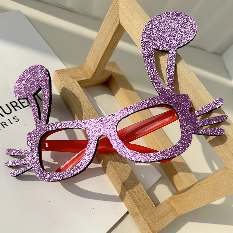 Easter Bunny Glasses Frames Cute Party Dress Accessories Custom Kids Glasses Frames Colored Eggs Hatching Bunny Eye glasses