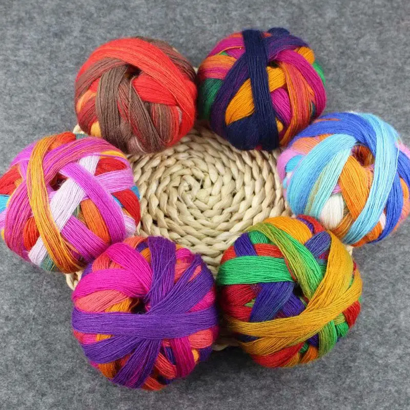 Dyed New Zealand Rainbow Yarn Ball Sheep Knitting 100% Wool Yarns Wholesale