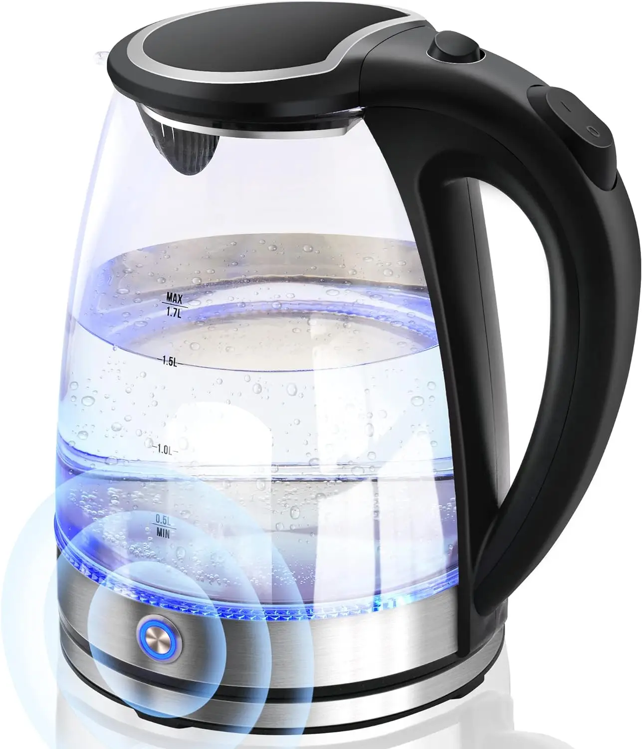 Electric Kettle with Keep Warm - electric kettle 1.7l with Wide Opening, Led Indicator, Auto Shut-Off electric kettle water
