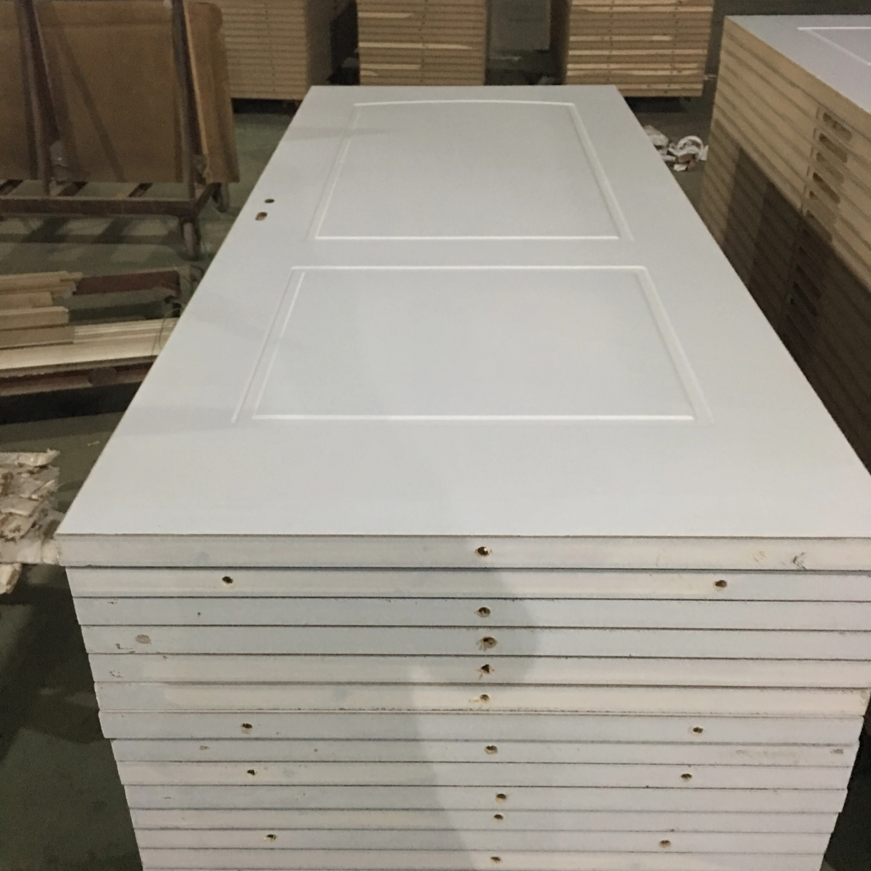 915X2135X32mm 40mm Melamine Laminated HDF Molded Door Skin For Door