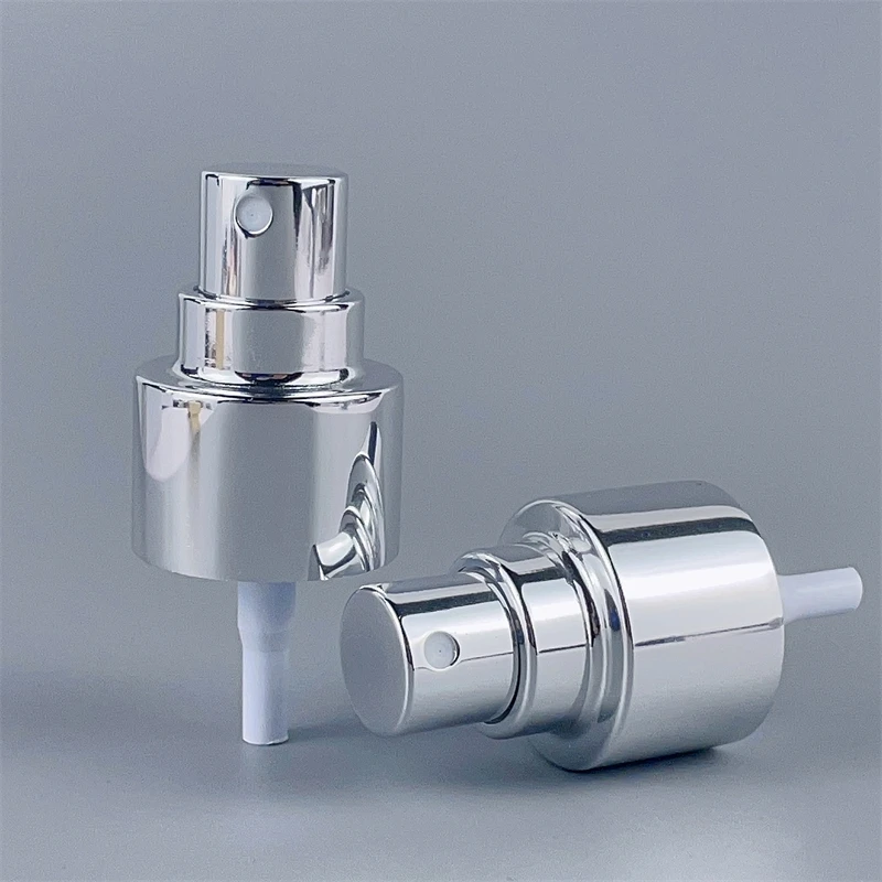 custom color 24/410 shiny silver fine mist sprayer pump aluminum perfume pump free sample full aluminum advanced spray pump