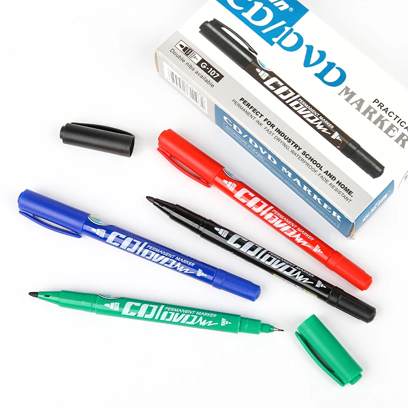 Gxin G-107 China factory wholesale double head office supplies permanent marker pen