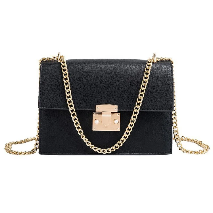 Fashion Simple Small Square metal chain Hand Bag Ladies Shoulder purse Handbags cheap Sling Bags For womeb