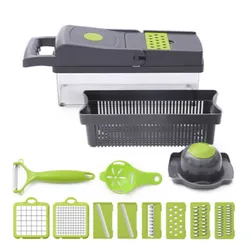 Multifunction 14 in 1 Kitchen tools accessories manual vegetable chopper cutter food Slicer Onion Chopper machine veggie chopper