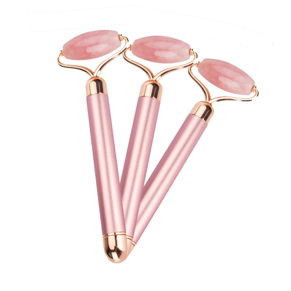 Electric Massage Stick 100% Natural Rose Quartz Jade Roller Beauty Bar