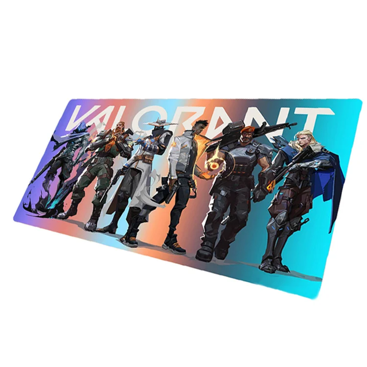 Hot Sale Rubber Overlocked Valorant Pattern Printed Computer Mat Custom XXL Gaming Mouse Pad