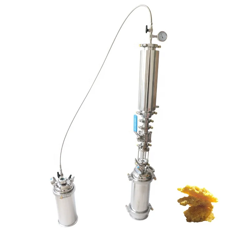 1 Pound Capacity SS304 Stainless Steel Passive Top Fill And Bottom Fill Dewaxing Sleeve 450g 1lb Closed Loop Extractor