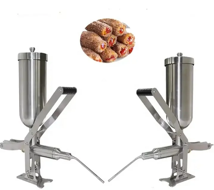 Hot Sale Commercial Spanish Donuts Churros Filler 304 Stainless Steel 5l Manual Churros Filling Machine With 3 Nozzles