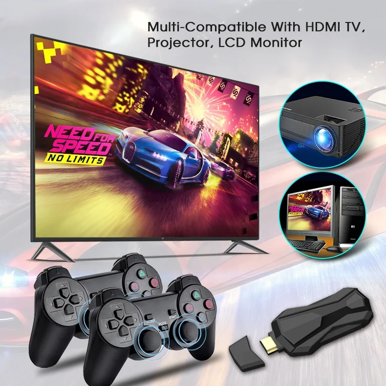 Free Wireless Controller 4K Family TV Video 2 Player 6888 Arcade Games Video Juegos  Consolas De Juegos Video Consola