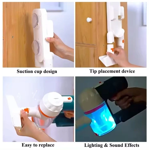 High Quality 3 In 1 Mini Wireless Vacuum Cleaner Toys With Lights And Music Pretend Play House Toy Education Games For Kids