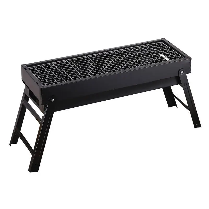 Foldable  iron Charcoal   grill Easily Assembling Collapsible Charcoal BBQ for Outdoor Camping