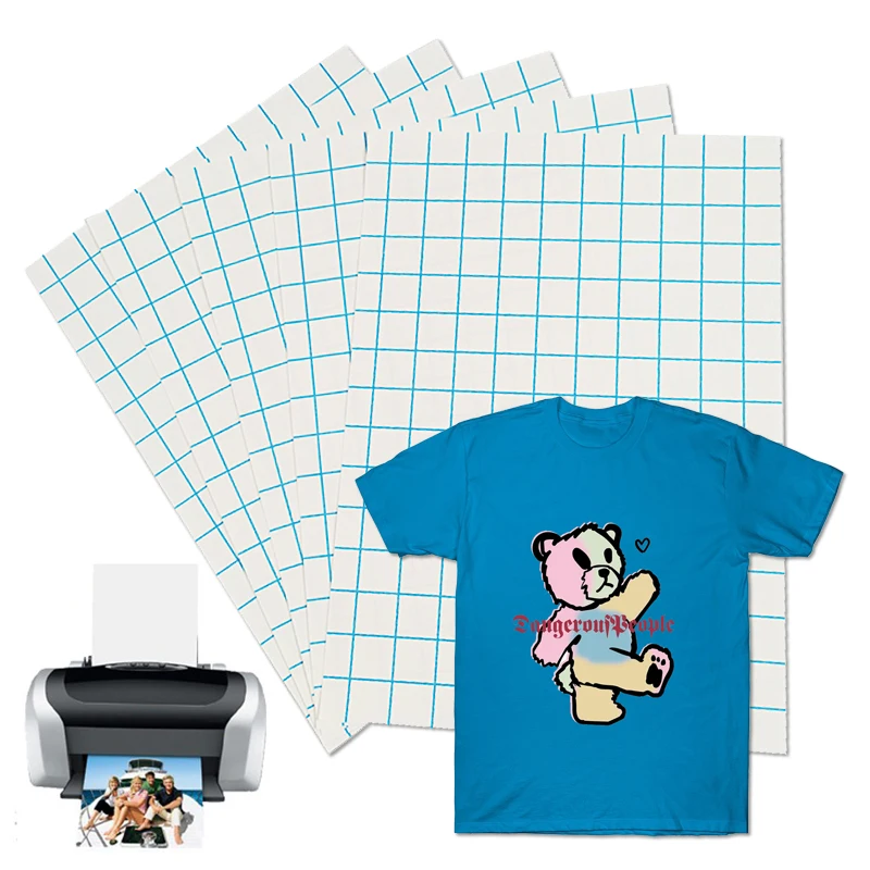 SINAMAY high quality A4 inkjet light/dark wholesale heat transfer paper for cotton fabric