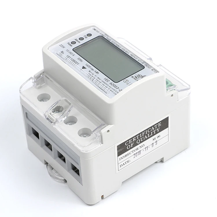 Однофазный двойной линии небольшой объем ЖК-дисплей на din-рейку счетчик энергии