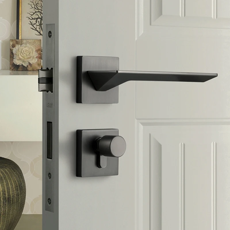 Модные дизайнерские замки на передние дверные ручки из нержавеющей стали, железные дверные замки, наружная дверная ручка, замок, набор