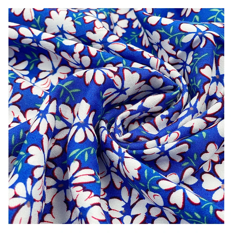 Оптовая продажа, высококачественная ткань из искусственного шелка с индивидуальным принтом «Challis», 100%