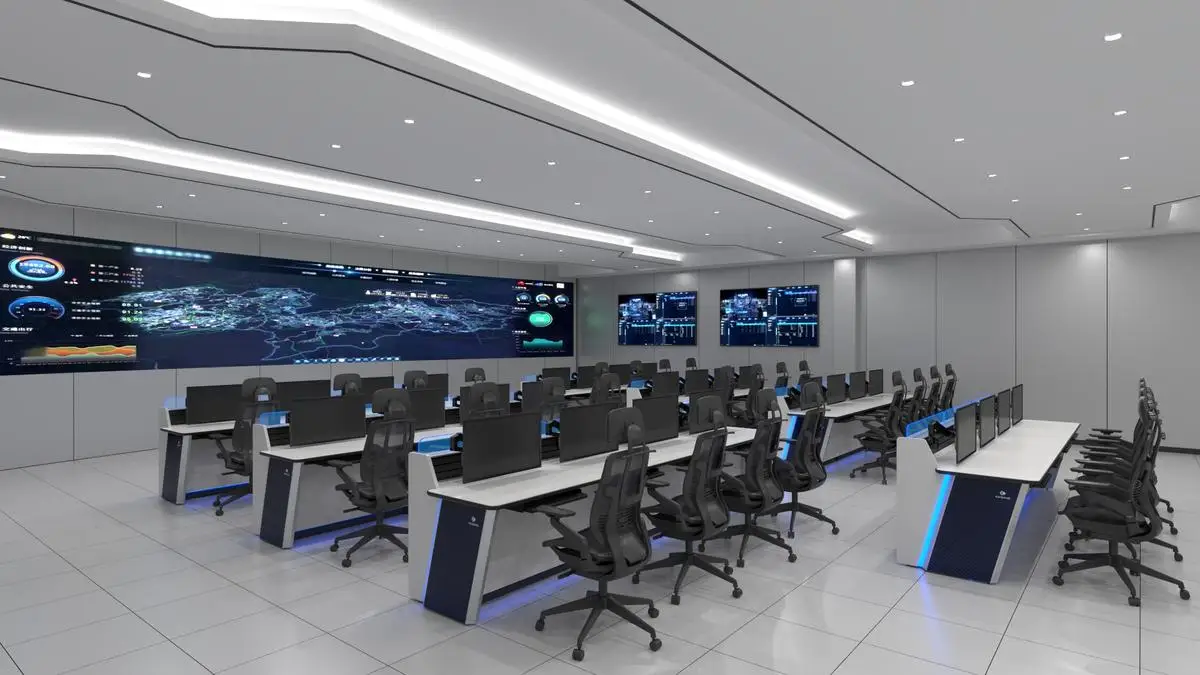 Kesino multi-functional high quality control room console can be custom in size and shape suitable for SOC/ATC/SOC consoles