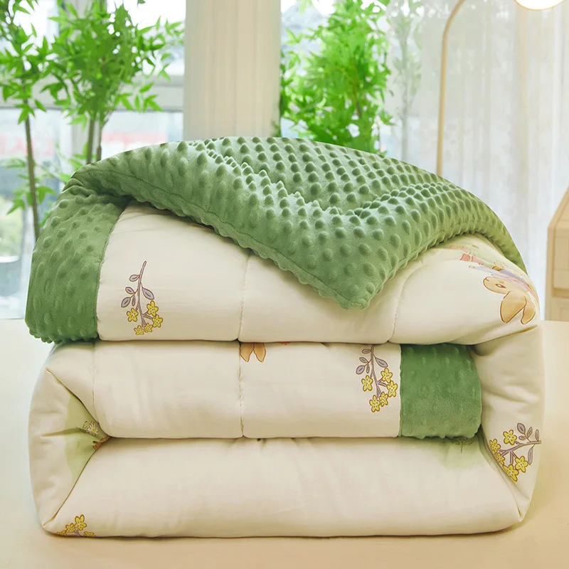 spring  autumn all season thickened double-sided velvet Class A bean velvet soybean fiber quilt core warm winter quilt