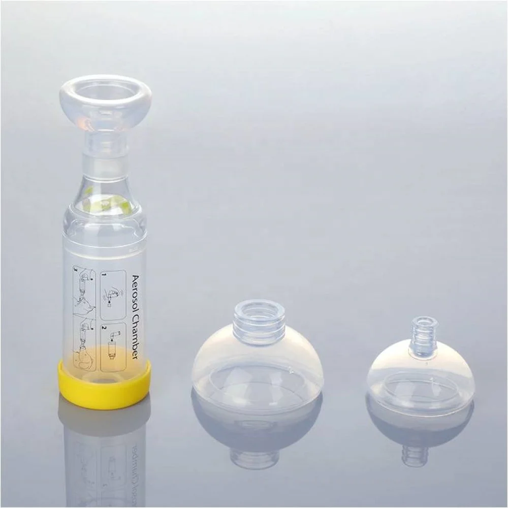 High Quality Reusable PVC and Silicone MDI asthma chamber aerosol spacer inhaler aerosol spacer for humans and pet