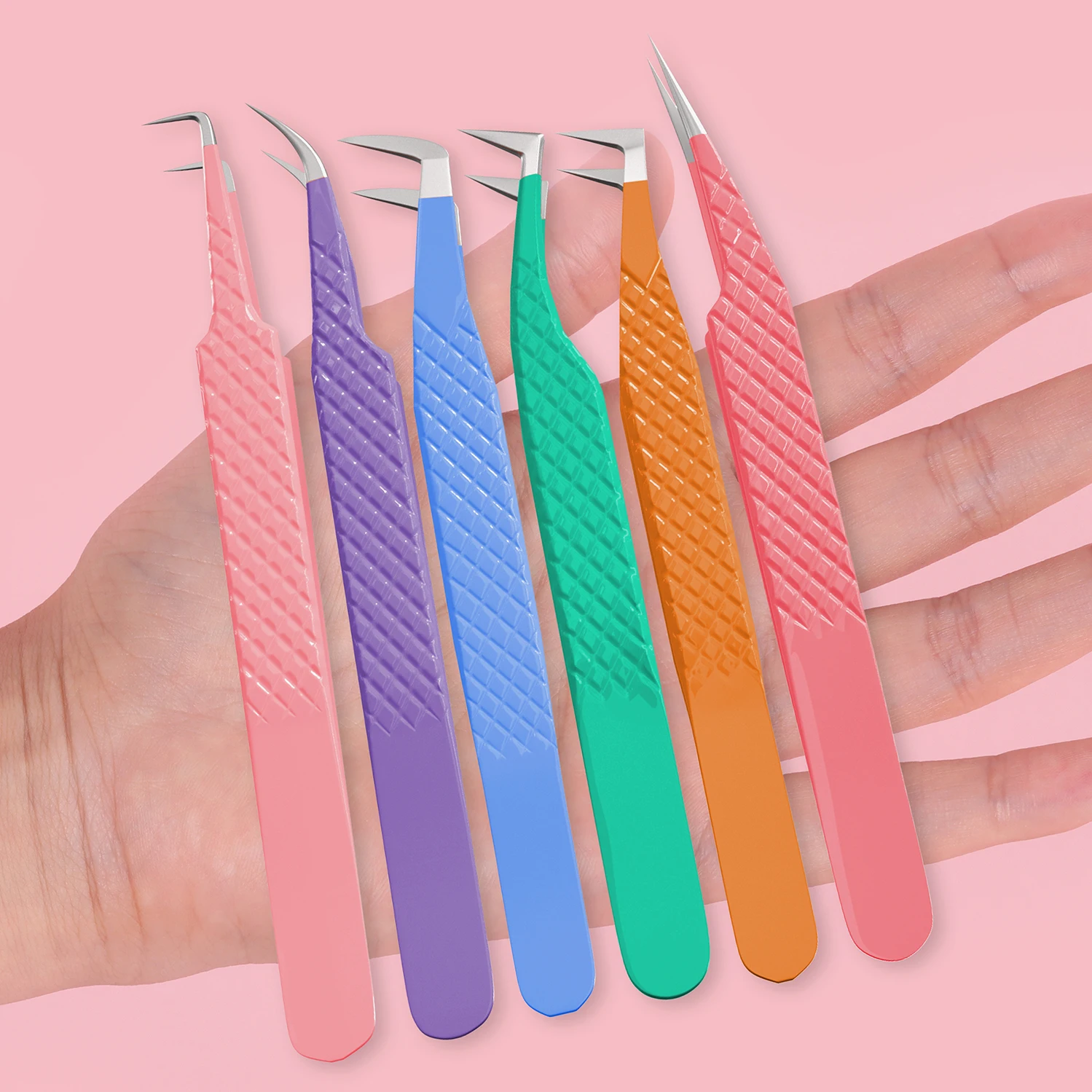 Russian Volume Stainless Steel Pointed Volume Eyelash Extension Tweezers High Quality