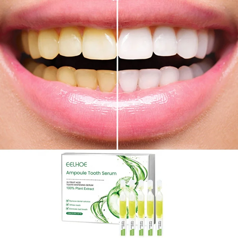 EELHOE ampoule tooth serum 10pcs teeth whitening serum set dental calculus bad breath eliminating teeth colour corrector serum