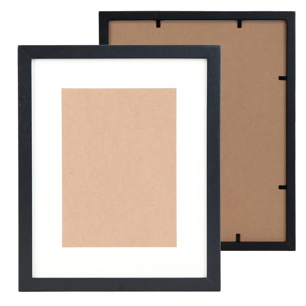 Customized cheap Black wooden working picture photo frame wood moulding 11x14 8x10 18x24 24x36 wood frame