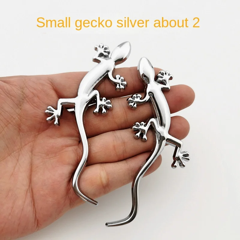 Car universal 3D metal gecko lizard badge sticker waterproof badge sticker metal gecko shape truck motor decoration