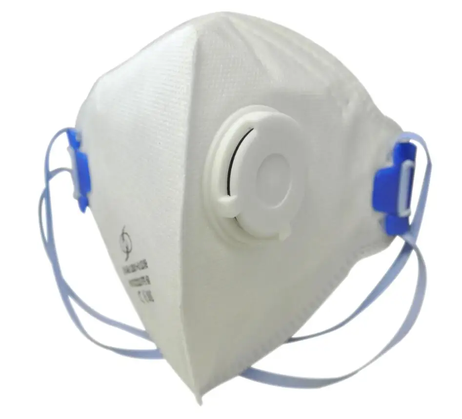 disposable FFP2 fold flat protective  dust mask with valve