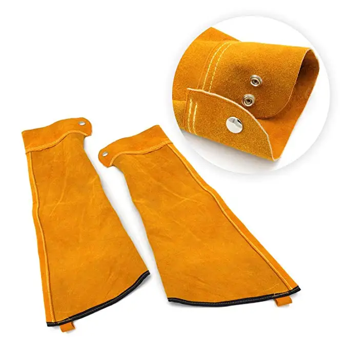 Swelder Cowhide Leather Protection Fire Resistant Welding Sleeves For Welding Safety Equipment
