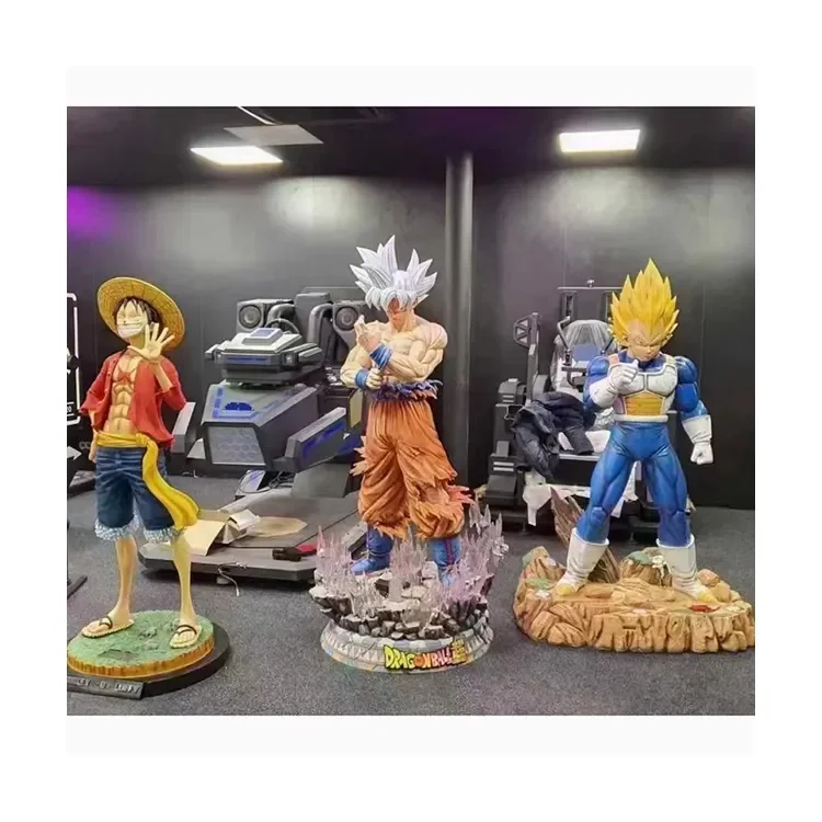 Customized Japan Famous Resin Figurines Anime Character Goku Life Size Fiber glass Figure Statue Fiberglass Sculpture Factory