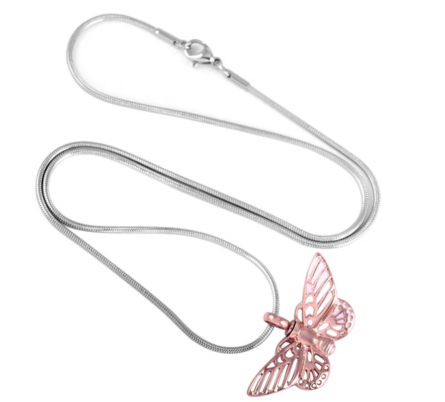 Beautiful Butterfly choker Cremation Jewelry Urn For Pet Ashes Pendant women Necklace Animal Ashes Locket Memorial Gift